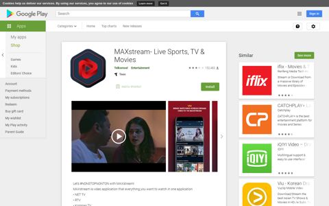 MAXstream- Live Sports, TV & Movies - Apps on Google Play
