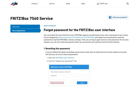Box user interface | FRITZ!Box 7560 - AVM