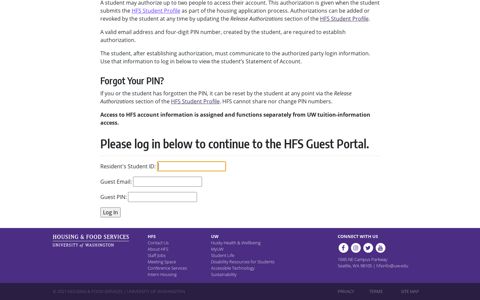 Guest Portal Login - UW HFS
