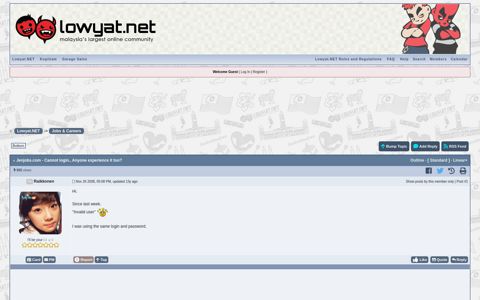 Jenjobs.com - Cannot login. - Lowyat Forum - Lowyat.NET
