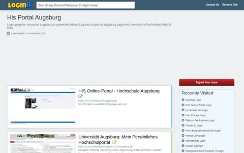 His Portal Augsburg - Loginii.com