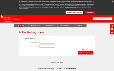 Online-Banking: Login - Sparkasse Celle