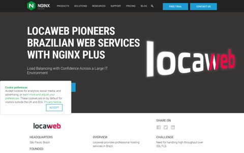 Locaweb Pioneers Brazilian Web Services with NGINX Plus