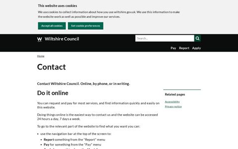 Contact - Wiltshire Council