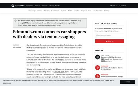 Edmunds.com connects car shoppers with dealers via text ...