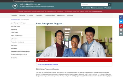 Loan Repayment Program | Indian Health Service (IHS)