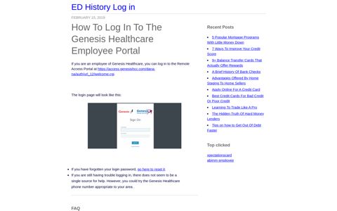 How To Log In To The Genesis Healthcare Employee Portal ...
