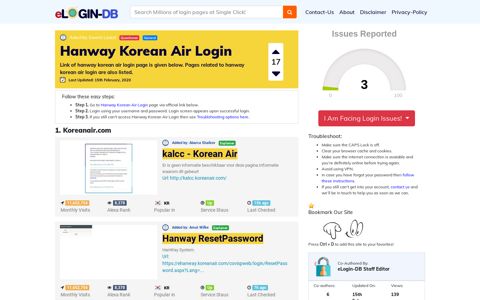 Hanway Korean Air Login - A database full of login pages from ...