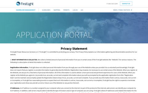 FirstLight Power Resources Portal - Privacy Statement