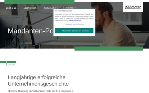 Anmeldung Mandanten-Portal - Germania Steuerberater