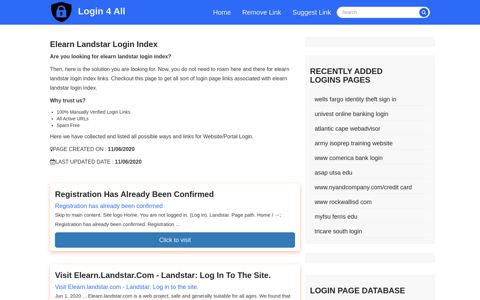 elearn landstar login index - Official Login Page [100% Verified]