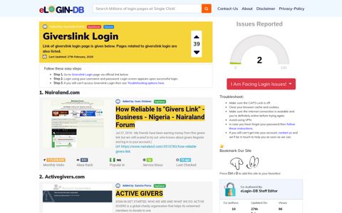 Giverslink Login - A database full of login pages from all over ...
