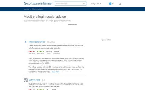Mscit Era Login - free download suggestions - Software Advice