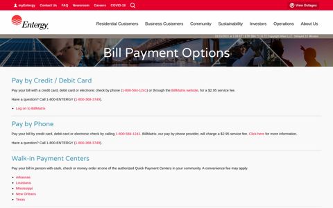 Bill Payment Options | Entergy | We Power Life