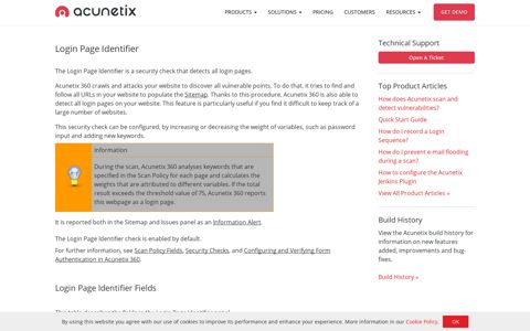 Login Page Identifier | Acunetix