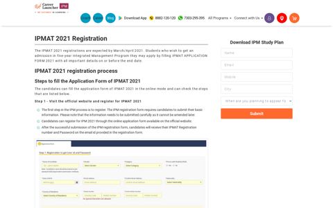 IPMAT 2021 Registration | Career Launcher