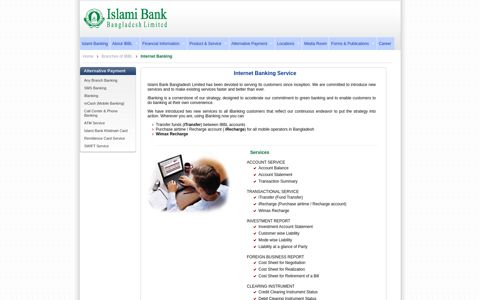 Advance Services: Internet Banking Service - Islami Bank ...