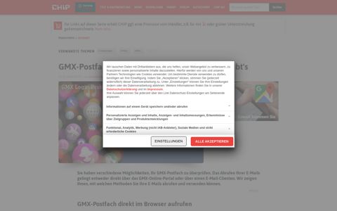 GMX-Postfach aufrufen - diese Möglichkeiten gibt's - CHIP