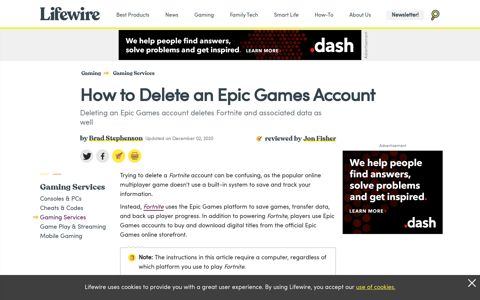 How to Delete an Epic Games Account - Lifewire