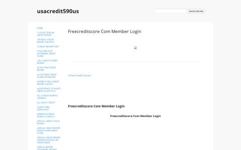 Freecreditscore Com Member Login - usacredit590us - Google Sites