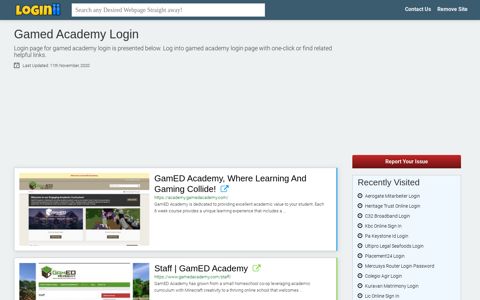 Gamed Academy Login - Loginii.com