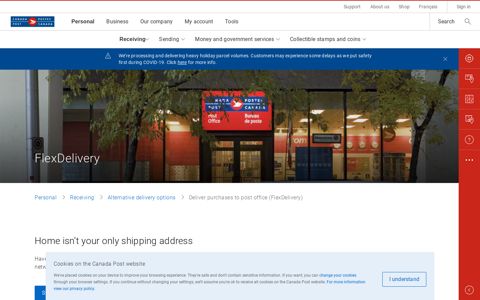 FlexDelivery: pickup at the post office | Personal | Canada Post