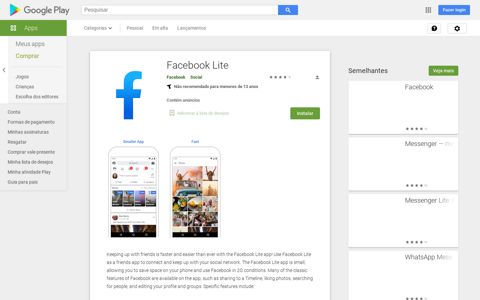 Facebook Lite – Apps no Google Play