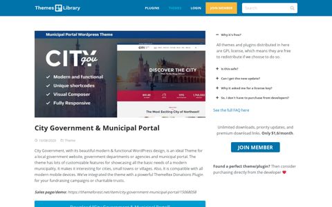 [FREE] City Government & Municipal Portal 2020