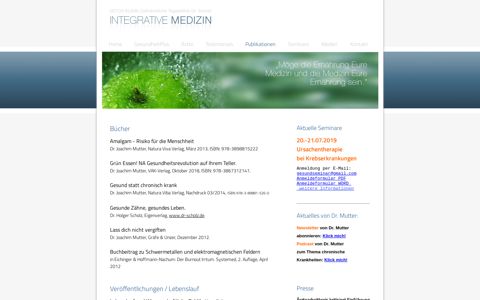 Integrative Medizin - Detox Klinik @ Tagesklinik :: Publikationen