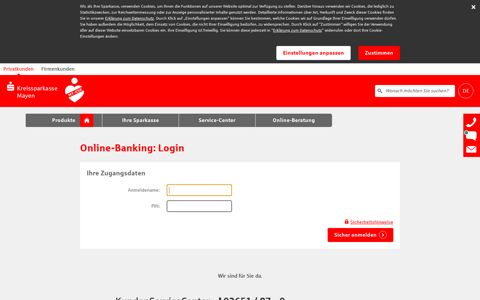 Online-Banking: Login - Kreissparkasse Mayen