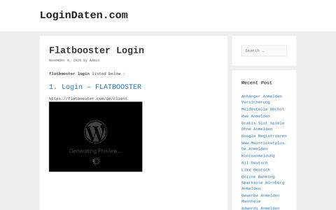 Flatbooster - Login - Flatbooster - LoginDaten.com