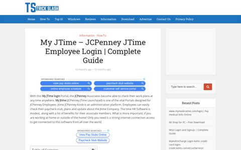 My JTime – JCPenney JTime Employee Login | Complete ...