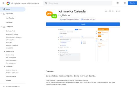 join.me for Calendar - Google Workspace Marketplace