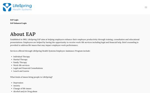 EAP – Lifespring Health Systems
