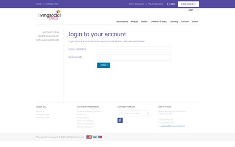 Login To Your Account - LivingSocial