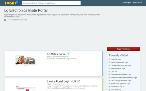 Lg Electronics Insite Portal - Loginii.com