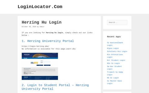 Herzing Hu Login - LoginLocator.Com