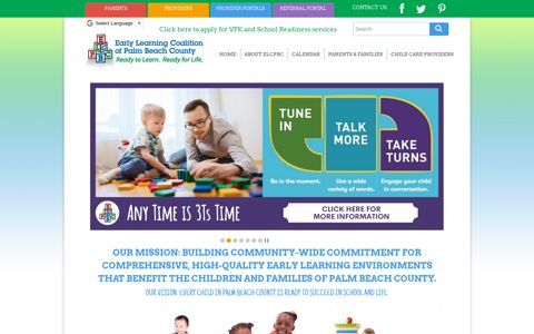 Early Learning Coalition of Palm Beach County: Home