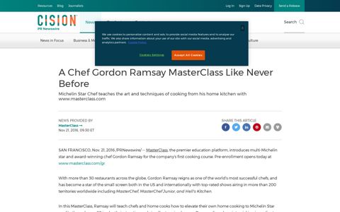 A Chef Gordon Ramsay MasterClass Like Never Before