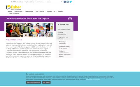 Esher Sixth Form College | Online Subscription Resources for ...
