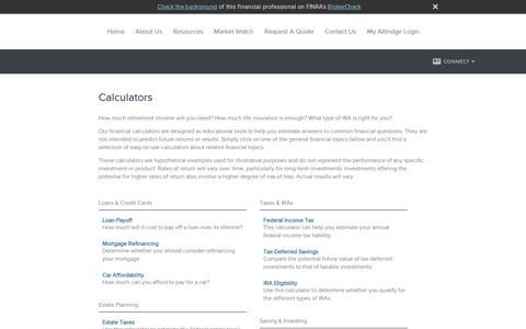 Calculators - KMS Financial Services, Inc.
