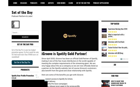 iGroove is Spotify Gold Partner! | Set of the Day