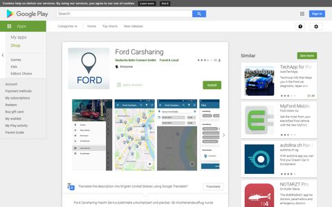 Ford Carsharing - Apps on Google Play