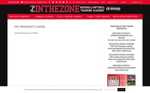 ITZ Prospect Login - In The Zone