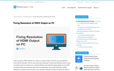 Fixing Resolution of HDMI Output on PC | Graphics Driver ...