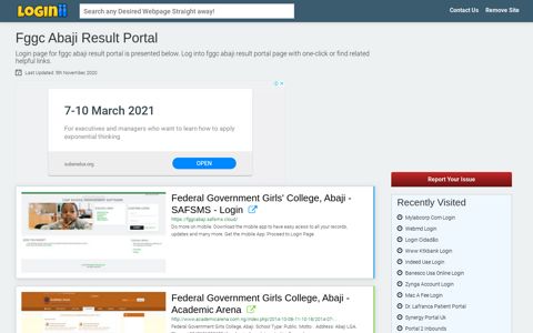 Fggc Abaji Result Portal - Loginii.com