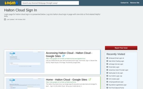 Halton Cloud Sign In - Loginii.com