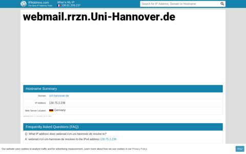 ▷ webmail.rrzn.Uni-Hannover.de : Horde :: Log in | Uni ...