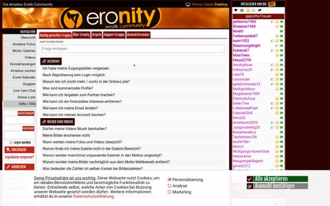Hilfe / FAQ - Eronity