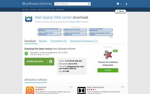 Download Intel AppUp (SM) center by Intel